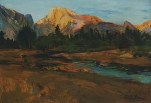 YENS Karl H 1868-1945,Time of Recollection (Half Dome in Yosemite Valle,1919,John Moran Auctioneers 2023-06-06