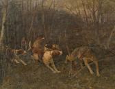 YEVGENY ALEKSANDROVITCH Tikhmenev 1869-1936,Dogs and a Wolf,MacDougall's GB 2016-11-30