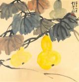 Yezhao Liu & Xili Li 1900-1900,three paintings featuring gourds, flowers and bamb,Bonhams 2007-04-30