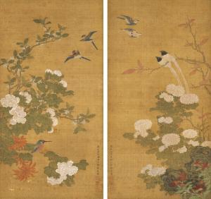 YI SUN 1600-1700,Birds and Blossoms,1706,Christie's GB 2021-11-29