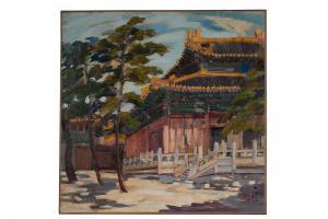 YILU Zeng 1896-1989,Le temple,1934,Aguttes FR 2023-12-18