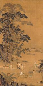 YING QIU 1495-1552,WHILING THE SUMMER AWAY,Christie's GB 2001-10-29