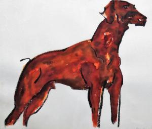 YING Yeung Li,A dog,1981,Bellmans Fine Art Auctioneers GB 2020-07-14
