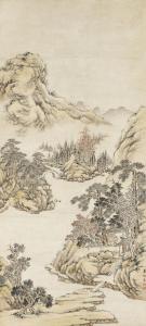 YING YUAN 1700-1800,Reading in the Spring Mountains,Christie's GB 2022-12-03