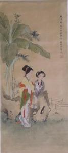 YING ZHAO Liu,two beauties under a plantain tree,Lyon & Turnbull GB 2014-02-13