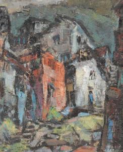 YINHUI Chen Yin huei 1931,''Street of Tamsui City'',1960,Burchard US 2013-07-21