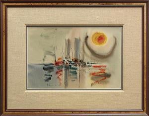 YIP Richard 1919-1981,Fishing Boats in the Bay at Sunset,Clars Auction Gallery US 2013-11-09