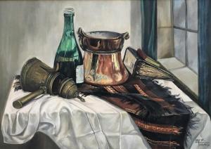 YITZHAK Yamin 1938,Still Life, 1983,Montefiore IL 2019-07-25