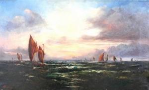 YOCKNEY Algernon 1843-1912,Fishing boats at sea,John Nicholson GB 2007-12-13