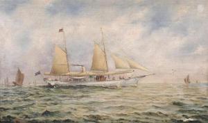 YOCKNEY Algernon 1843-1912,The Steam Yacht "Kingfisher",1880,Cheffins GB 2011-06-08