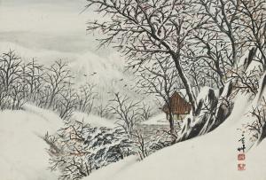 YOO TAE Lee 1915-1999,Winter Landscape,Seoul Auction KR 2023-01-25