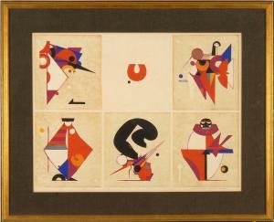 YOSHIDA HADAKA,Series of six abstract forms,Eldred's US 2009-08-25