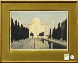 YOSHIDA Hiroshi 1876-1950,````````Taji Mahal```````` from the India and ,1931,Clars Auction Gallery 2013-02-16