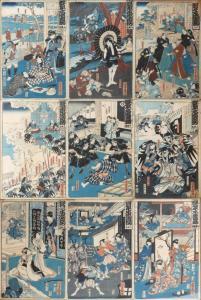 YOSHIFUJI Utagawa 1828-1887,The Treasury of Loyal Retainers,Maynards CA 2024-02-07