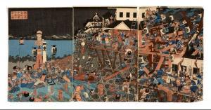 YOSHIFUJI Utagawa 1828-1887,Triptyque, Kusunoki Masashige c,Artcurial | Briest - Poulain - F. Tajan 2022-06-08