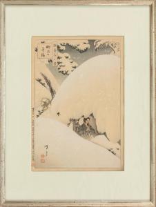 YOSHIMUNE Utagawa 1817-1880,Figure with prayer beads in the snow,Eldred's US 2018-08-22