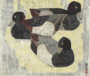 YOSHIOKA Kenji 1906,Water birds,Mainichi Auction JP 2023-09-07