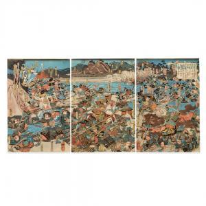 YOSHITORA Utagawa 1830-1880,Scena di battaglia,19th century,Aste Bolaffi IT 2023-11-23