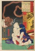 YOSHITOSHI Tsukioka Kinzaburo 1839-1892,Wakan hyaku monogatari. Onogawa Kisaburô,Lempertz 2021-06-24