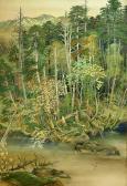 YOSUI MIZUNO,Moutain lake in spring,New Art Est-Ouest Auctions JP 2008-03-08