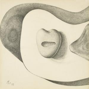 YOUNAN Ramsès 1913-1966,EGYPTIAN UNTITLED (ABSTRACT),1951,Sotheby's GB 2018-04-24
