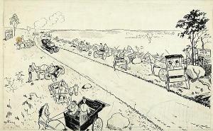 YOUNG Arthur, Art 1866-1943,Two PUCK motoring illustrations,Bonhams GB 2009-06-07