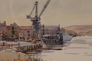 YOUNG Arthur,Harbour scene,Burstow and Hewett GB 2009-10-21