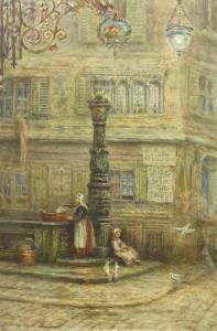 YOUNG J,Corner of a French Street with Girls and,19th/20th century,David Duggleby Limited 2020-03-06