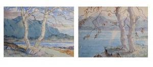 YOUNG Mabel Florence 1889-1974,LAKE LANDSCAPES,De Veres Art Auctions IE 2024-01-30