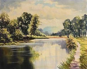 YOUNG R.W.,SLEMISH FROM THE RIVER BRAID,Ross's Auctioneers and values IE 2021-03-24