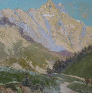 YOUNG Robert Clouston 1860-1929,Mountainous landscape,Great Western GB 2022-08-10