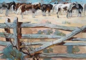 YOUNGBLOOD Nat 1916-2009,Corral,Santa Fe Art Auction US 2018-12-09