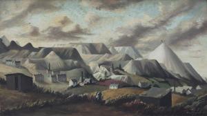 YOUNGMAN NAN,Panoramic View of a Village with Mine in the Distance,1935,Burchard US 2017-06-25