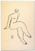 YU SAN 1901-1966,NU AUX JAMBES CROISÉES,c.1920,Sotheby's GB 2016-10-03