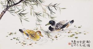 yu shan lin 1900,Ducks Playing in the Pond,1983,Kingsley's CN 2009-07-05