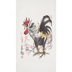 YUAN HU Chen,Hanging scroll, rooster,William Doyle US 2013-03-18