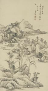 YUANQI WANG 1642-1715,LANDSCAPE AFTER HUANG GONGWANG AND NIZAN,1686,Sotheby's GB 2013-03-21