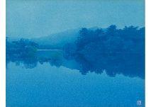 YUJI SASAKI 1951,Lake at dawn,Mainichi Auction JP 2021-12-10