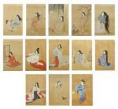 YUKAWA SHDO Yukawa 1868-1955,Thirteen woodblock prints from the One Hundred,1901,Clevedon Salerooms 2019-06-13