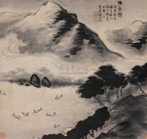 YUKUN HU 1607-1687,hanging scroll,0136,Auhua Baiyun CN 2009-12-04
