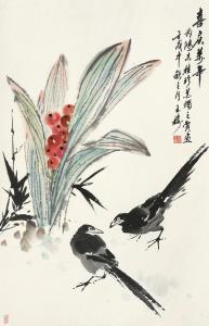 YULOU Liu 1941,MAGPIES AND FLOWERS,China Guardian CN 2016-09-24