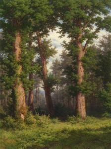 ZÜND Robert 1827-1909,Forest of oaks,Galerie Koller CH 2023-12-01