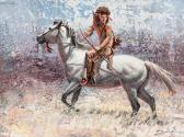 ZABEL Larry 1930-2012,Indian on Horse,Hindman US 2021-11-05