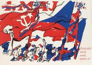 ZABRANSKY Adolf,1. MAY / PROLETARIANS OF ALL COUNTRIES, JOIN!,1972,Swann Galleries 2018-03-01