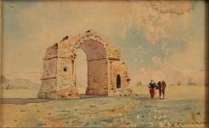 ZACCARIA Giovan Battista 1902-1966,Paesaggio di campagna con ruderi,Galleria Sarno IT 2018-12-12