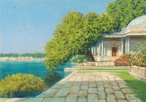 ZACH Anton Karl 1868-1959,Koloniale Villa am Wasser (Indochina?),1912,Palais Dorotheum AT 2023-10-04