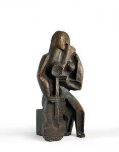 ZADKINE Ossip 1890-1967,Femme assise au luth ou Femme ,1925,Artcurial | Briest - Poulain - F. Tajan 2024-04-04