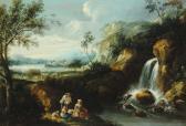 ZAIS Gaetano 1765-1788,Paesaggio fluviale con cascata e figure,Cambi IT 2012-05-30