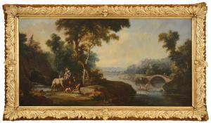 ZAIS Giuseppe 1709-1784,Paesaggio fluviale con figure a riposo,Meeting Art IT 2023-11-11
