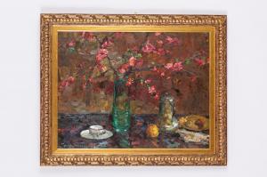 ZAKHAROV fedor,Natura morta con fiori e tazzina di porcellana,Wannenes Art Auctions 2021-04-13
